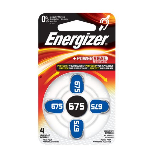 Energizer Zinc Air Hörapparatsbatteri 1,4 V 675