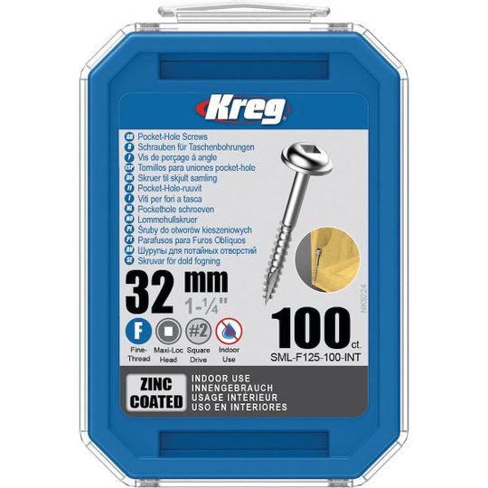 Kreg SML-F125-100-INT Träskruv 32 mm 100-pack