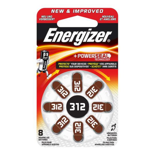 Energizer Zinc Air Hörapparatsbatteri 1,4 V 312