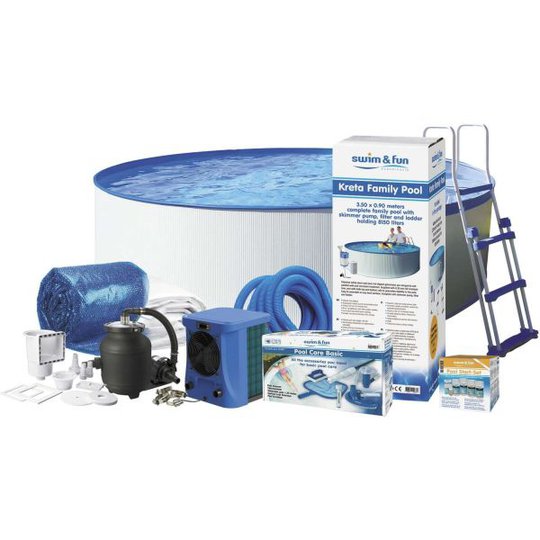 Swim & Fun Kreta Poolpaket Ø3,5 x 0,9 m, 8150L