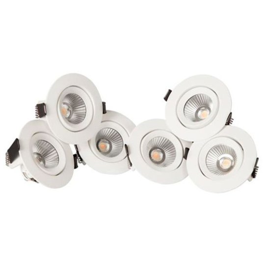 Hide-a-Lite Optic 360 Downlightkit 6-pack, vit, 3000K