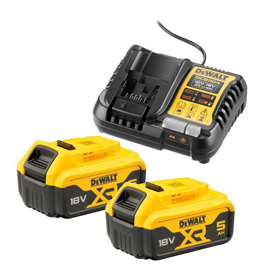 BATTERIKIT 18V DCB1104P2-QW 2X5,0 AH 1XDCB1104 LADDARE | Beijerbygg Byggmaterial