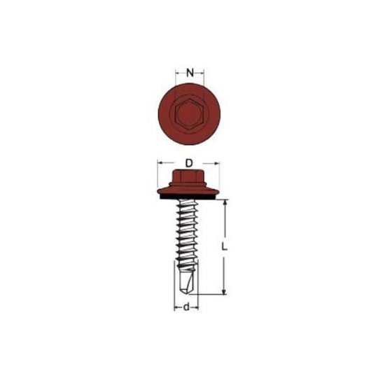 Ejot 860510 Byggskruv 5,6x35, blank aluminium, 250-pack