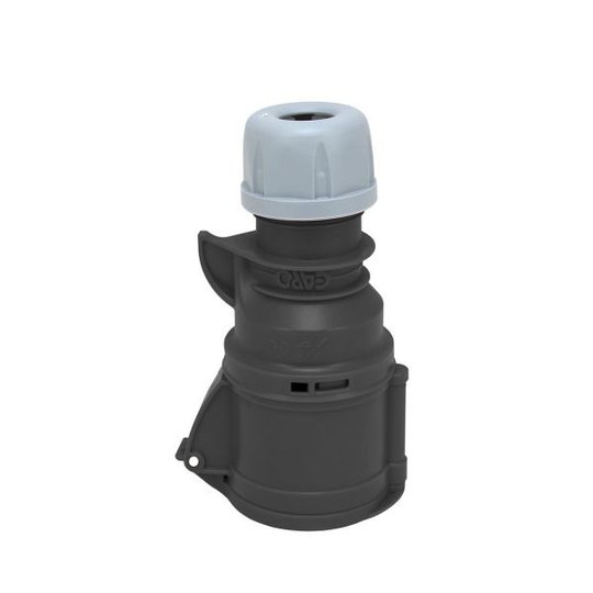 Garo S 416-7 Q Skarvuttag IP44, 5-polig 16A, Quick Svart, 7 h