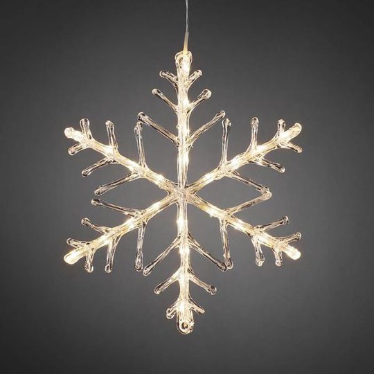 Konstsmide 4440-103 Dekorationsbelysning snöflinga, 24 cm