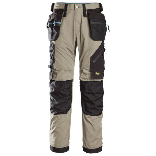 Snickers 6210 LiteWork Arbetsbyxa khaki/svart, med stretch 40