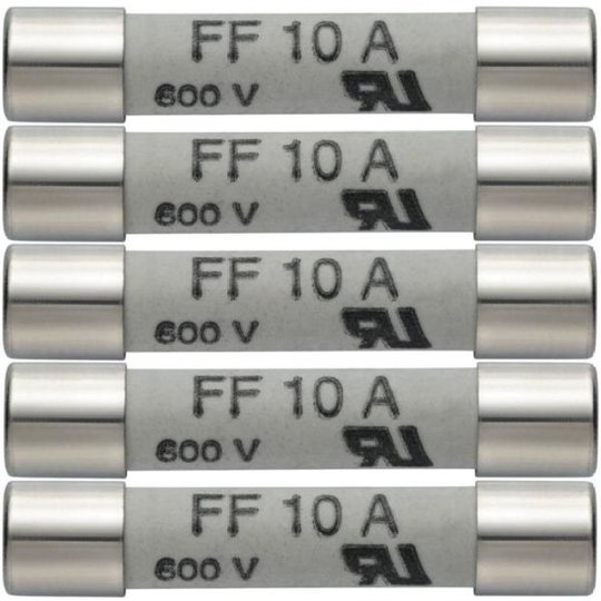 Testo 05900005 Reservsäkringar 10 A/600 V, 5-pack