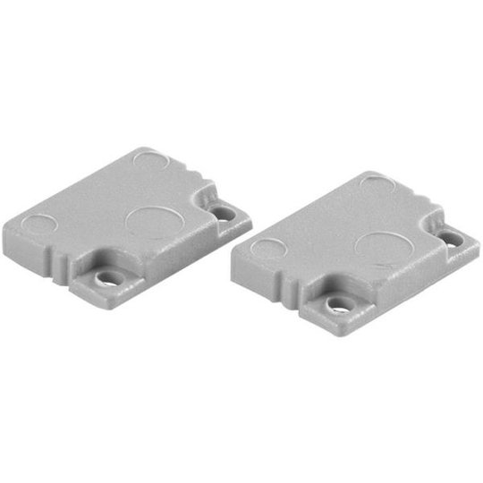 Hide-a-Lite U-profil Låg Gavlar till aluminiumprofiler, 2-pack