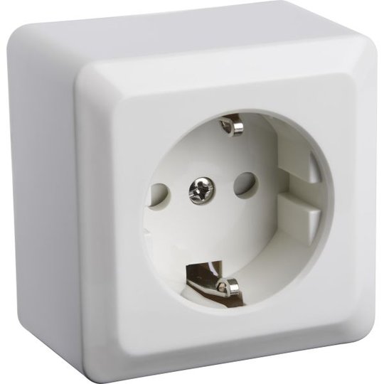 Gelia 4000038362 Vägguttag jordad, 1-vägs