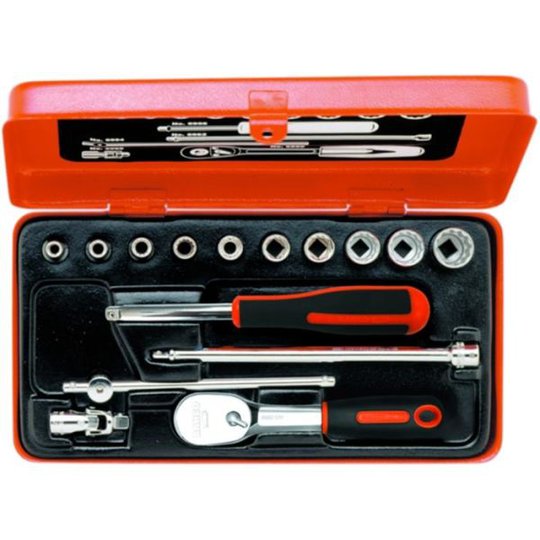 Bahco A6716DM Hylsnyckelsats 1/4", 15 delar