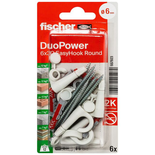 UNIVERSALPLUGG DUOPOWER EASYHOOK KROKADAPTE SKRUV 6X30 | Beijerbygg Byggmaterial