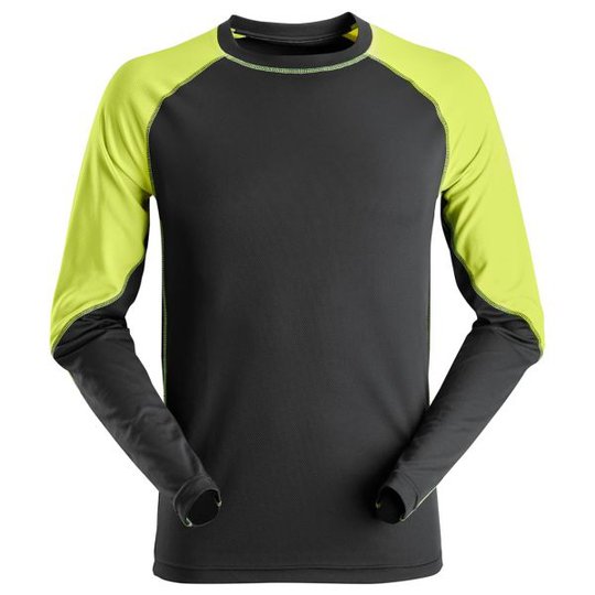 Snickers 2405 T-shirt svart/neongul XS