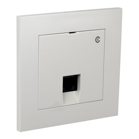 Elko Plus Modularuttag infälld, 1 x 8 K6 vit