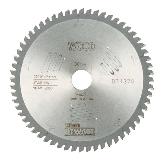 Dewalt DT4370-QZ Sågklinga 216 x 30 mm, 60T