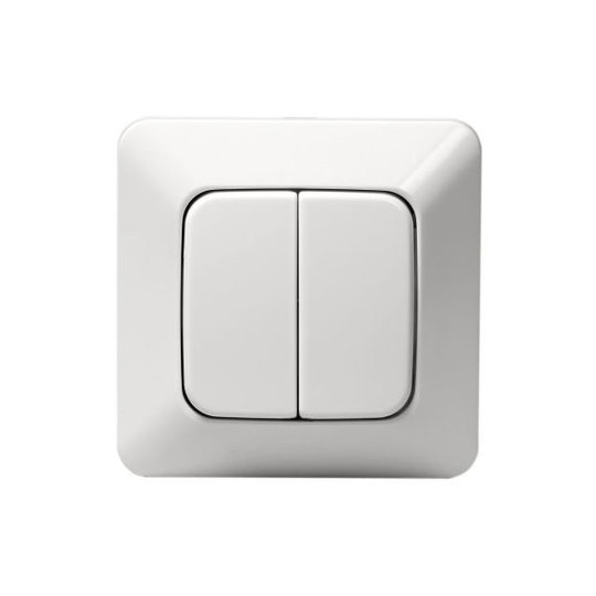 ABB 1465U4 Tryckknapp infällt, IP20, alpinvit Kronomkopplare, utan klor