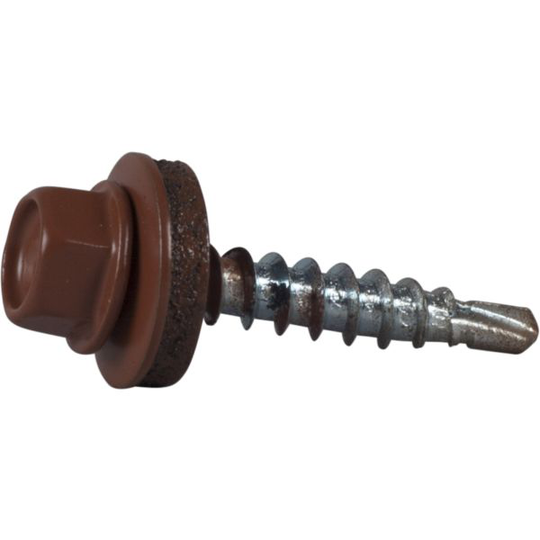 ESSVE 64923 Farmarskruv 4,8 x 28 mm, borrspets, 250-pack Tegelröd (RR750)