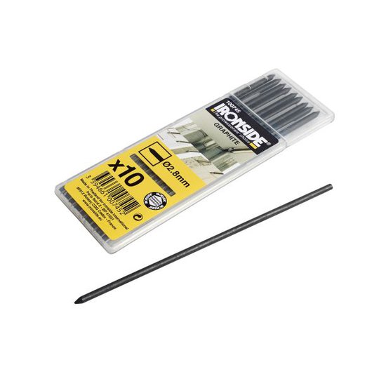 Ironside 100745 Märkstift 125 mm, grafitgrå, 10-pack