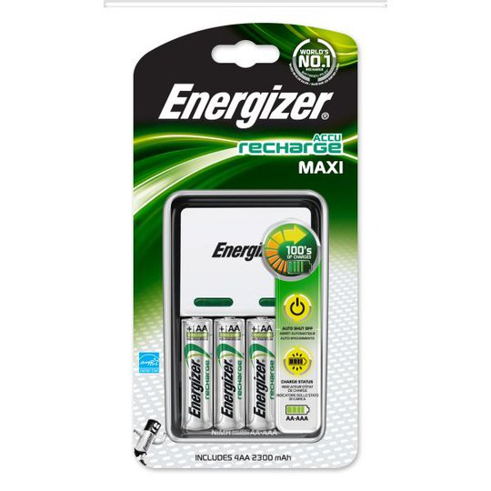 Energizer Recharge MAXI Batteriladdare 4 x AA, 2000 mAh