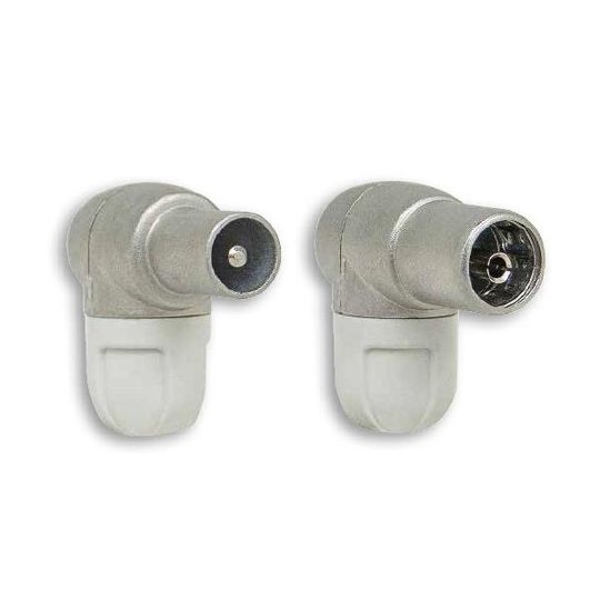 Televes 4130 Koaxialkontakt vinklad, 25-pack Hane