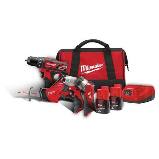 Milwaukee M12 BPP4A-202B Verktygspaket