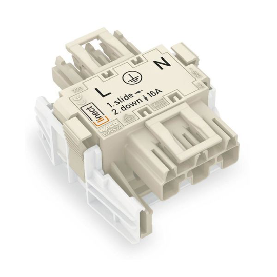 Wago 770-6223 T-förgrening 3 poler, L, N, PE