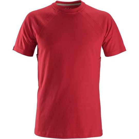 Snickers 2504 T-shirt chili, med MultiPockets XS