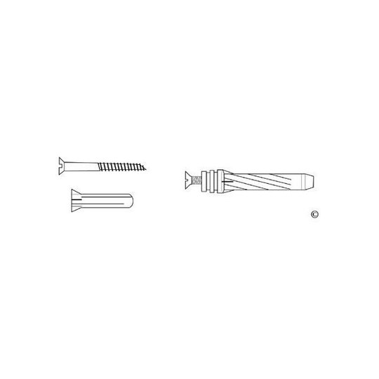 Elfa 470696 Skruv- och pluggsats förzinkad, 10-pack