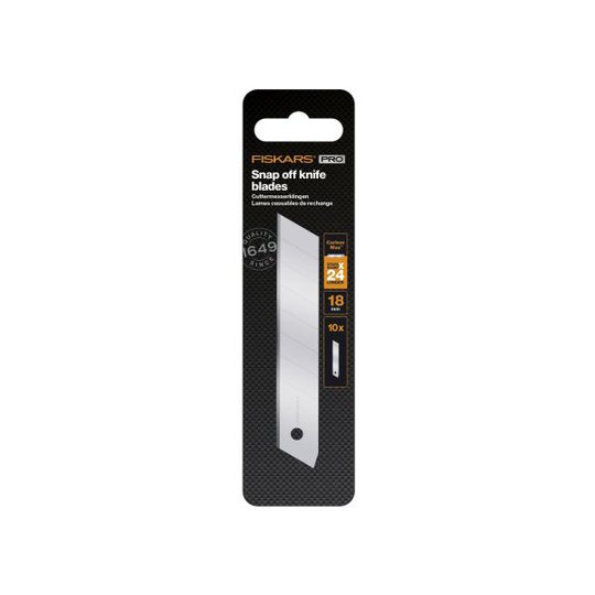 Fiskars CarbonMax Bladsats 18 mm 10-pack