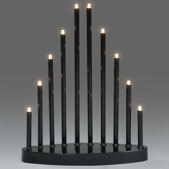 Konstsmide 2401-710TR Elljusstake svart, 10 ljus, LED