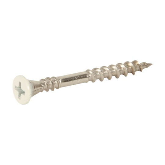 ESSVE 537605 Fasadskruv 4,2x45 mm, rostfri/syrafast A4, band. Vit, 1000-pack