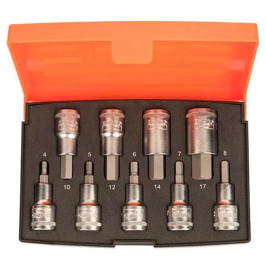 Bahco S9HEX Bitshylssats 9 delar, 1/2"