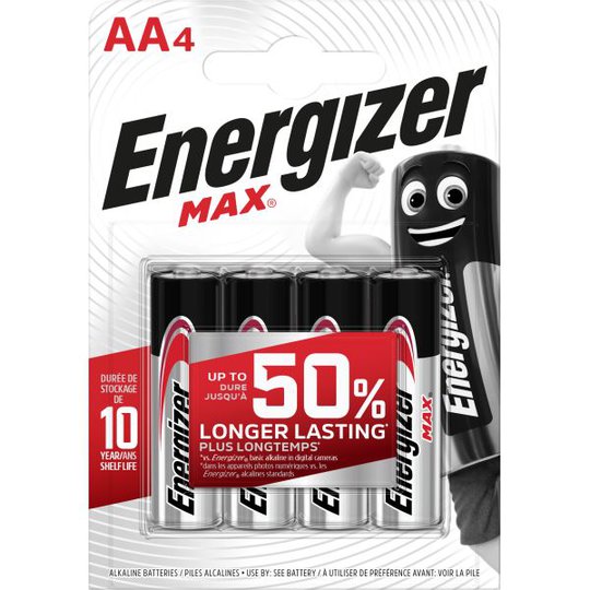 Energizer Max Batteri AA, 1,5 V 4-pack
