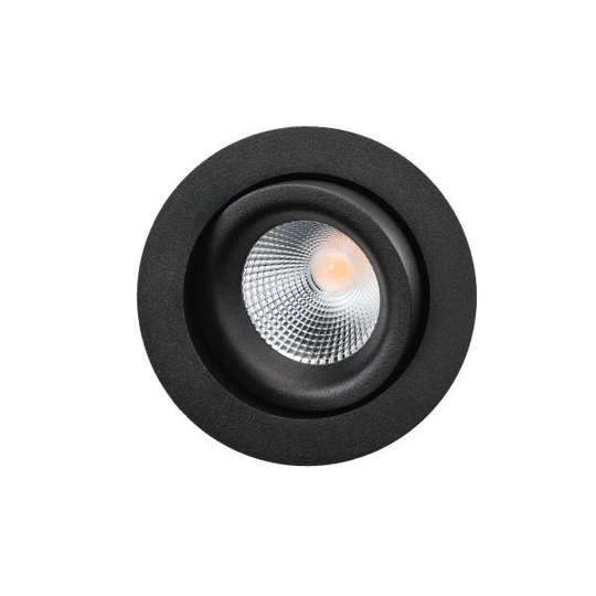 SG Armaturen Junistar Lux Isosafe Downlight 7 W, svart 560 lm