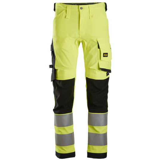 Snickers 6343 Arbetsbyxa Hi-Viz gul/svart Stl 044