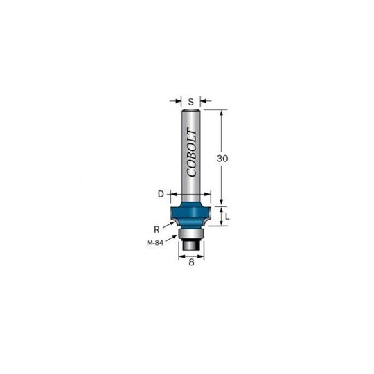 Cobolt 117-010 Avrundningsfräs R=1 / D=10