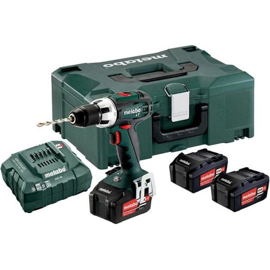 Metabo BS 18 LT SET Borrskruvdragare med 4,0Ah batterier, laddare och väska