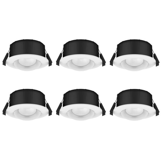 Westal WLD-R84 Downlight tilt, 8 W, vit, 6-pack 3000 K, 600 lm
