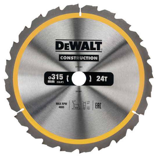 Dewalt DT1961-QZ Sågklinga 315 x 30 mm, 24T