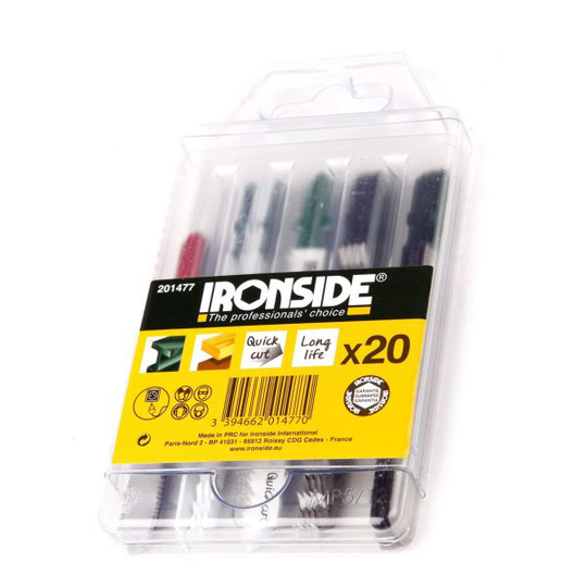 Ironside 201477 Sticksågsbladsats 20 delar, för trä & metall