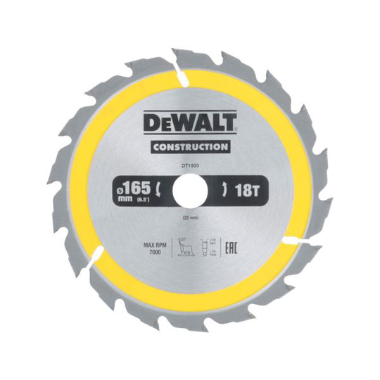 Dewalt DT1933-QZ Sågklinga 165 x 20 mm, 18T