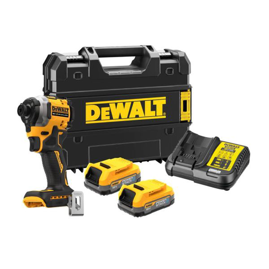 Dewalt DCF850E2T-QW Slagskruvdragare med 2 st 1,7 Ah batterier, laddare