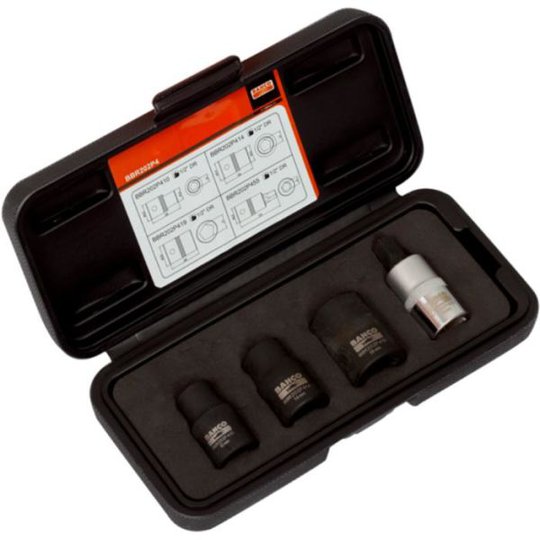 Bahco BBR202P4 Hylssats med 1/2" femkanthylsor och bits