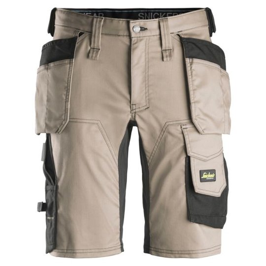 Snickers 6141 AllroundWork Shorts khaki/svart 44