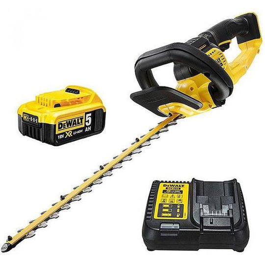 Dewalt DCMHT563P1-QW Häcksax med 5 Ah-batteri och laddare