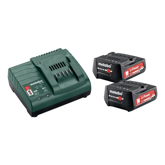 Metabo 685300000 Laddpaket 2 st 2,0 Ah-batterier och laddare