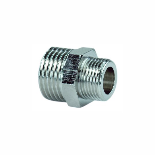 METALLRÖRDEL R15XR10 DUBBELNIPPEL