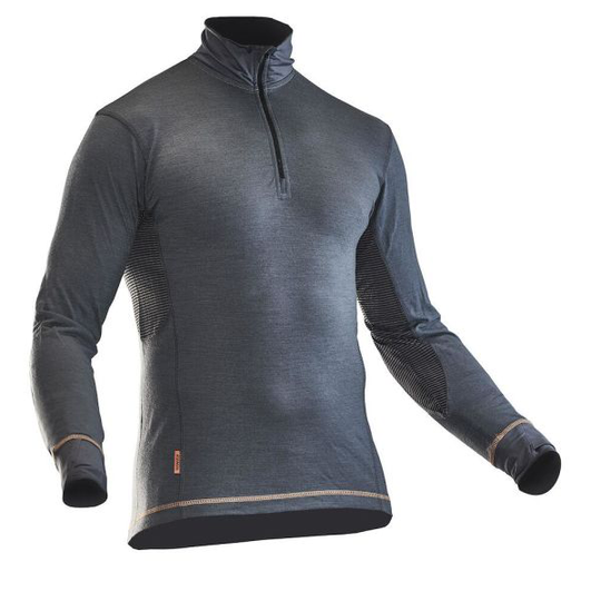 Jobman Dry-tech 5596 Tröja mörkgrå/svart S