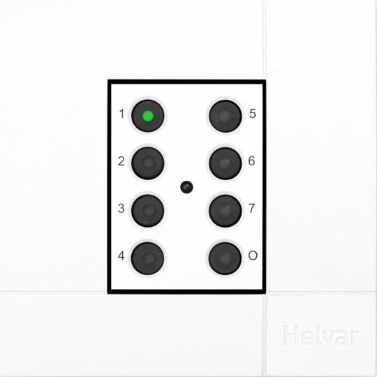 Helvar 126200 Panel 8 knapp, val av ljusscen