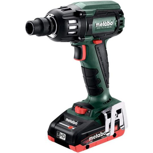 Metabo SSW 18 LTX 400 BL Mutterdragare med 4,0Ah batterier och laddare