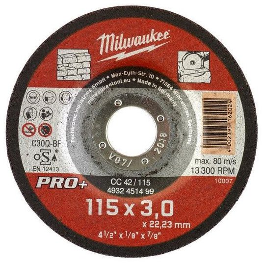 Milwaukee CC 42 PRO+ Kapskiva 115x3 mm